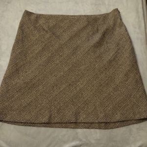 Brown tweed skirt Size 16